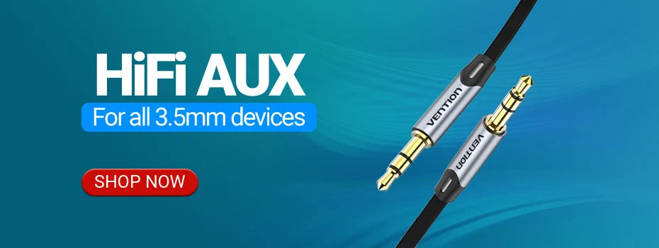 Cable de Audio Vention 3.5mm a 2 RCA | Splitter AUX para Amplificador, TV, Smartphone y Sistema HiFi