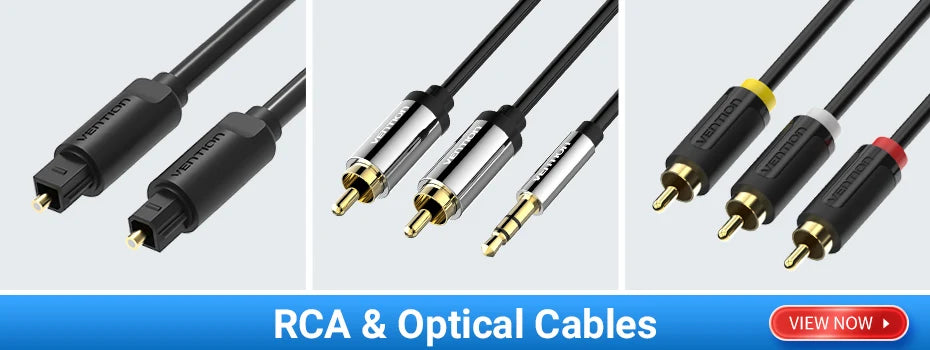 Cable de Audio Vention 3.5mm a 2 RCA | Splitter AUX para Amplificador, TV, Smartphone y Sistema HiFi