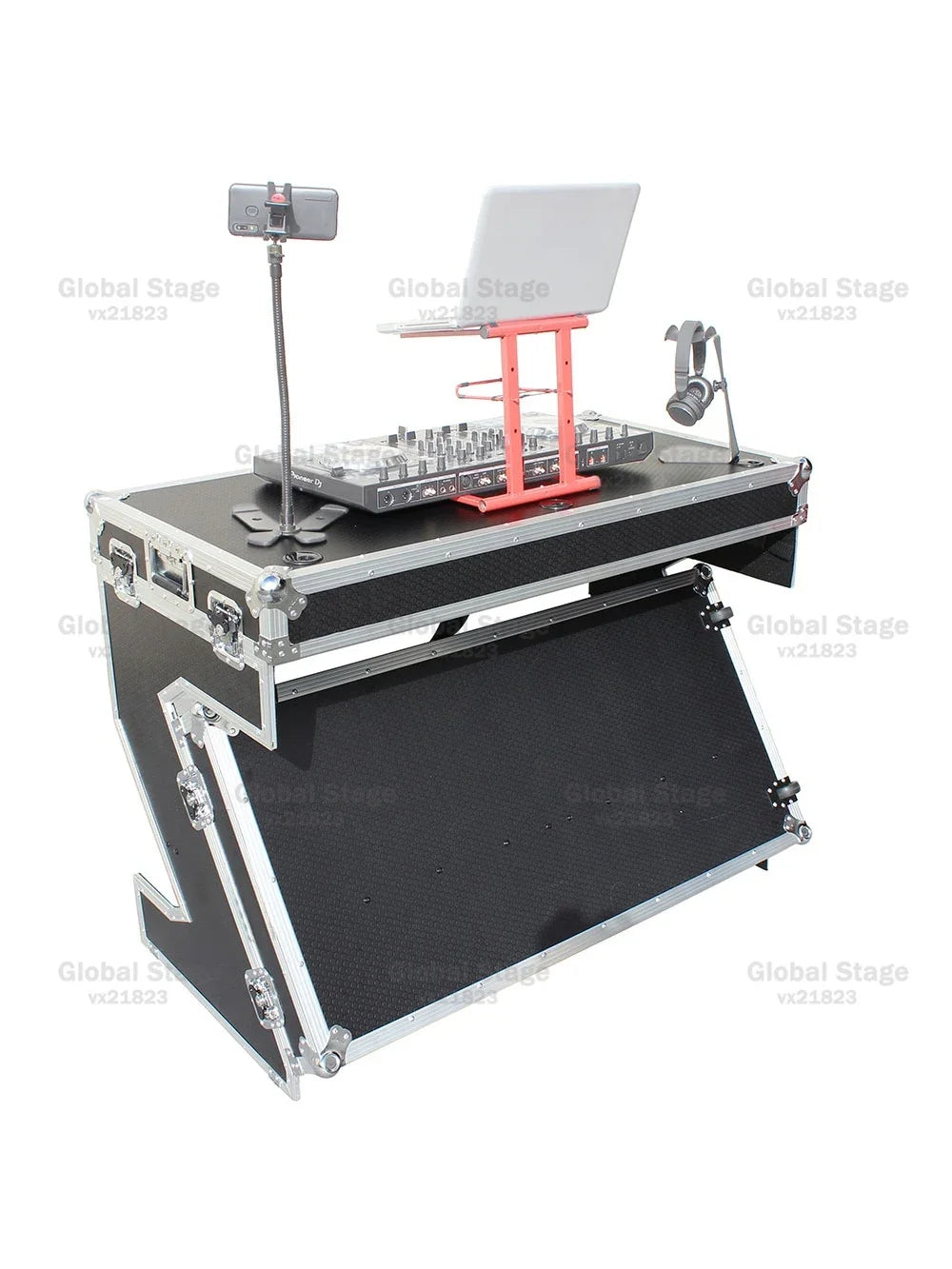Mesa Coffin Table DJ Aluminio con Ruedas | Flight Case Profesional para Mezclador Pioneer | Varios Colores