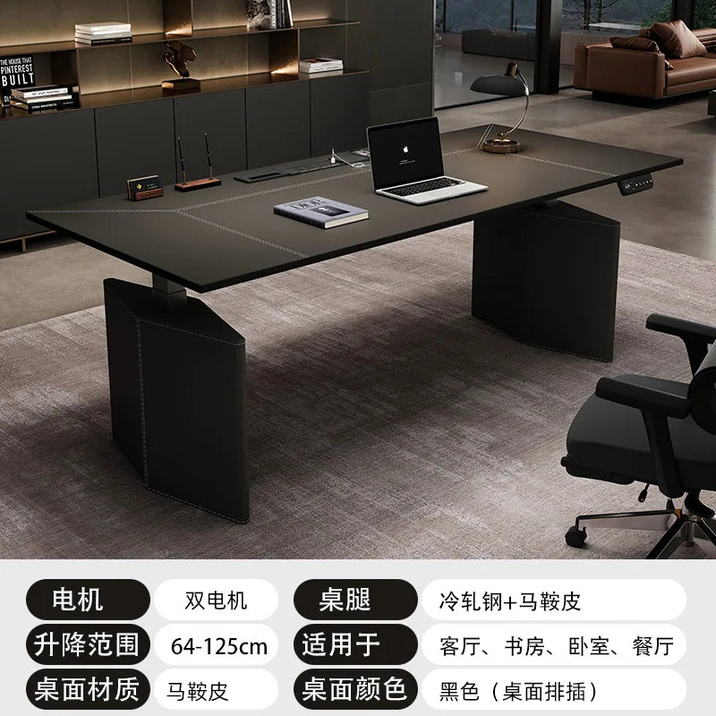 Mesa Escritorio Eléctrico Regulable en Altura | Diseño Moderno Khaki | Home Office y Gaming | FYCD
