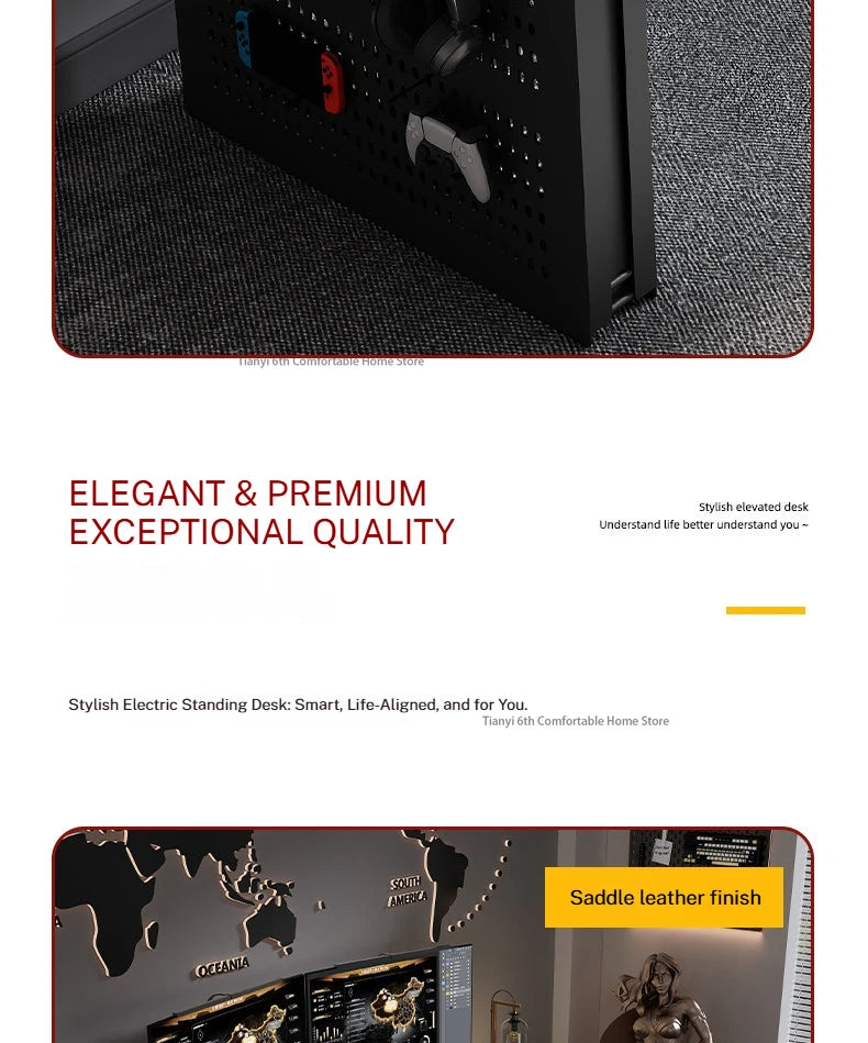Mesa Escritorio Eléctrico Regulable en Altura | Diseño Moderno Khaki | Home Office y Gaming | FYCD
