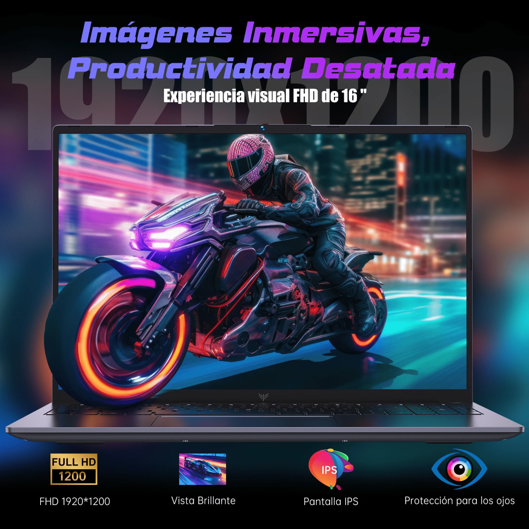 Portátil Gaming KAMRUI RX16 16'' | AMD Ryzen 9 6900HX | 16GB LPDDR5 | 512GB SSD | Windows 11