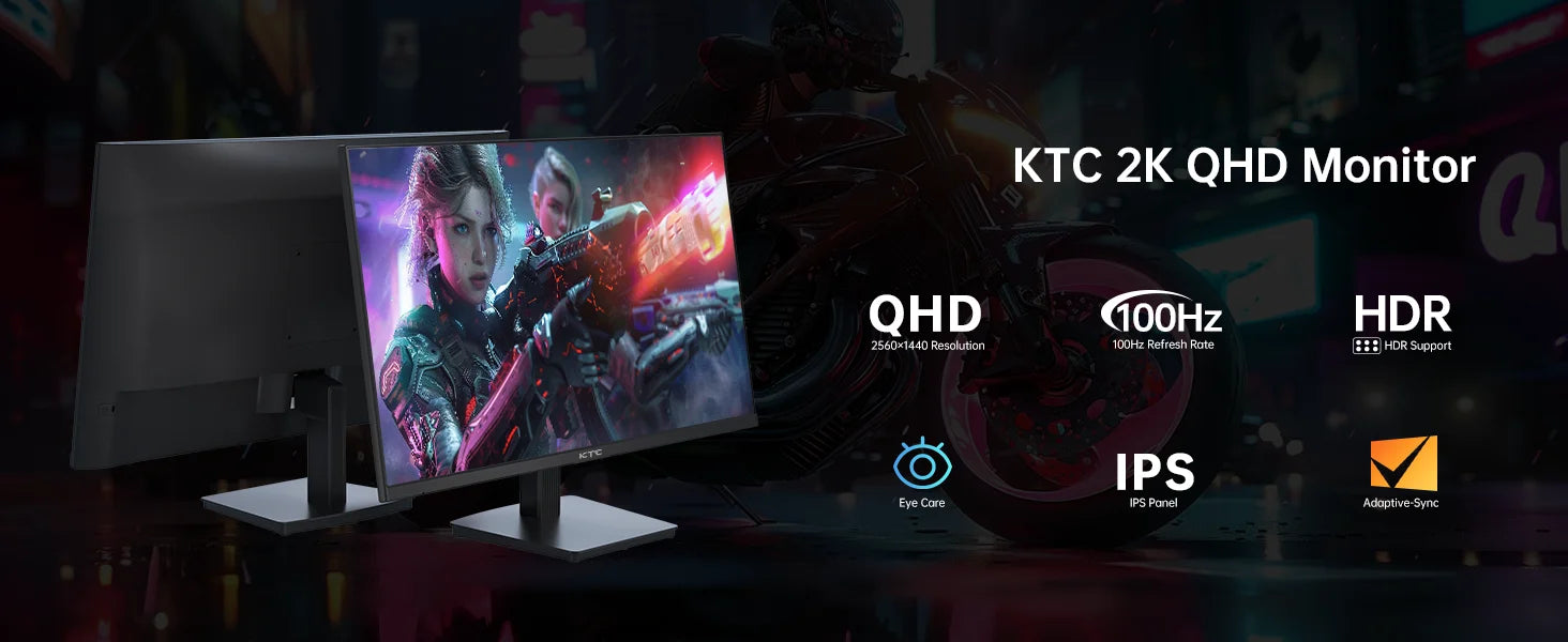 Monitor Gaming KTC H27T27 27'' QHD 2560x1440 IPS | 100Hz | HDR10 | 1ms | Luz Azul Baja