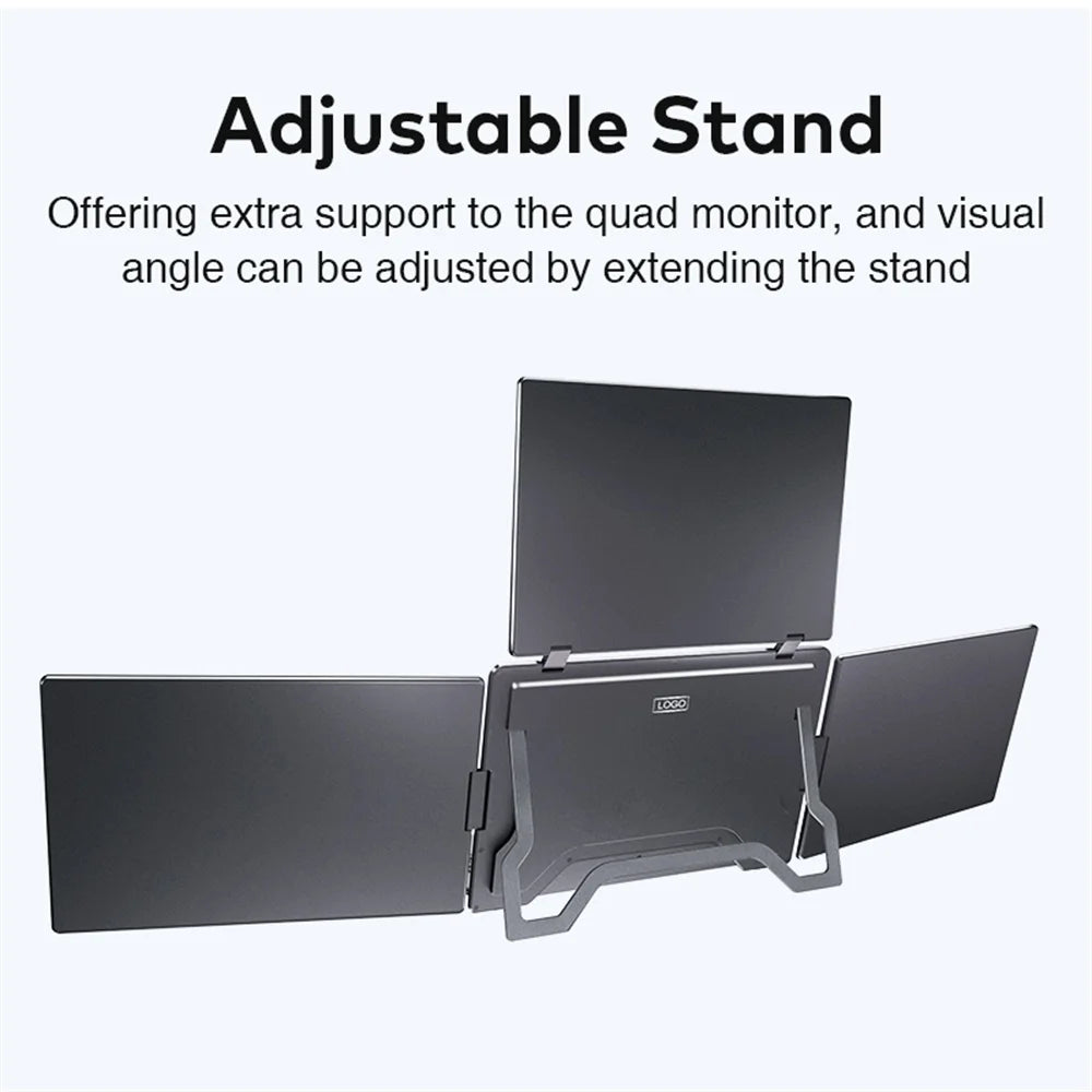 Monitor Triple Pantalla Portátil LCD FHD Retroiluminado | Pantalla Secundaria para Portátil | 1 Cable | Extensor