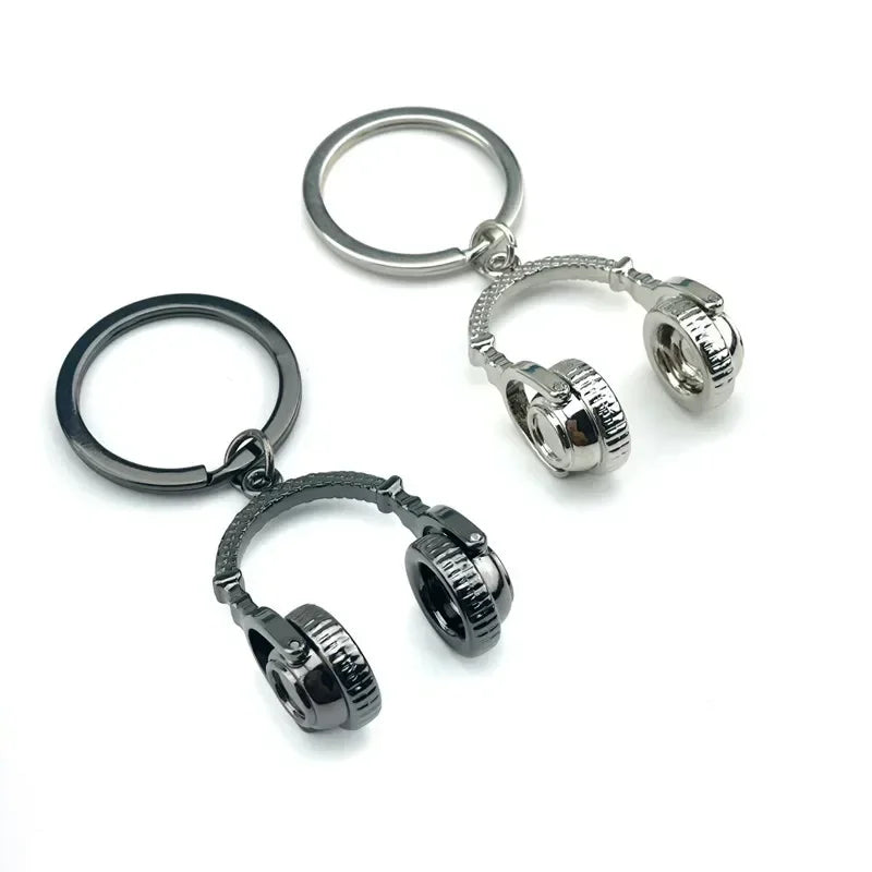 Llavero Colgante Auriculares Hip Hop Metal | Joyерía Música Punk | Regalo Unisex