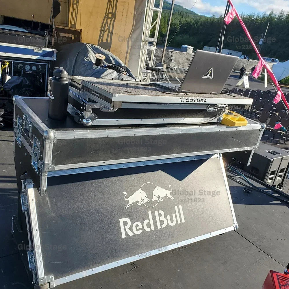 Mesa Coffin Table DJ Aluminio con Ruedas | Flight Case Profesional para Mezclador Pioneer | Varios Colores