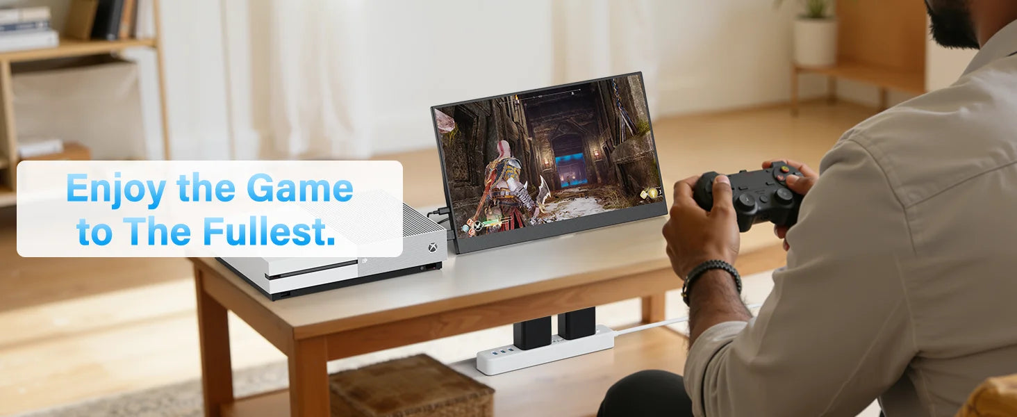 Monitor Portátil Amoudo 15.6'' FHD 1920x1080 IPS | USB-C | Mini HDMI | VESA | Soporte Penhole