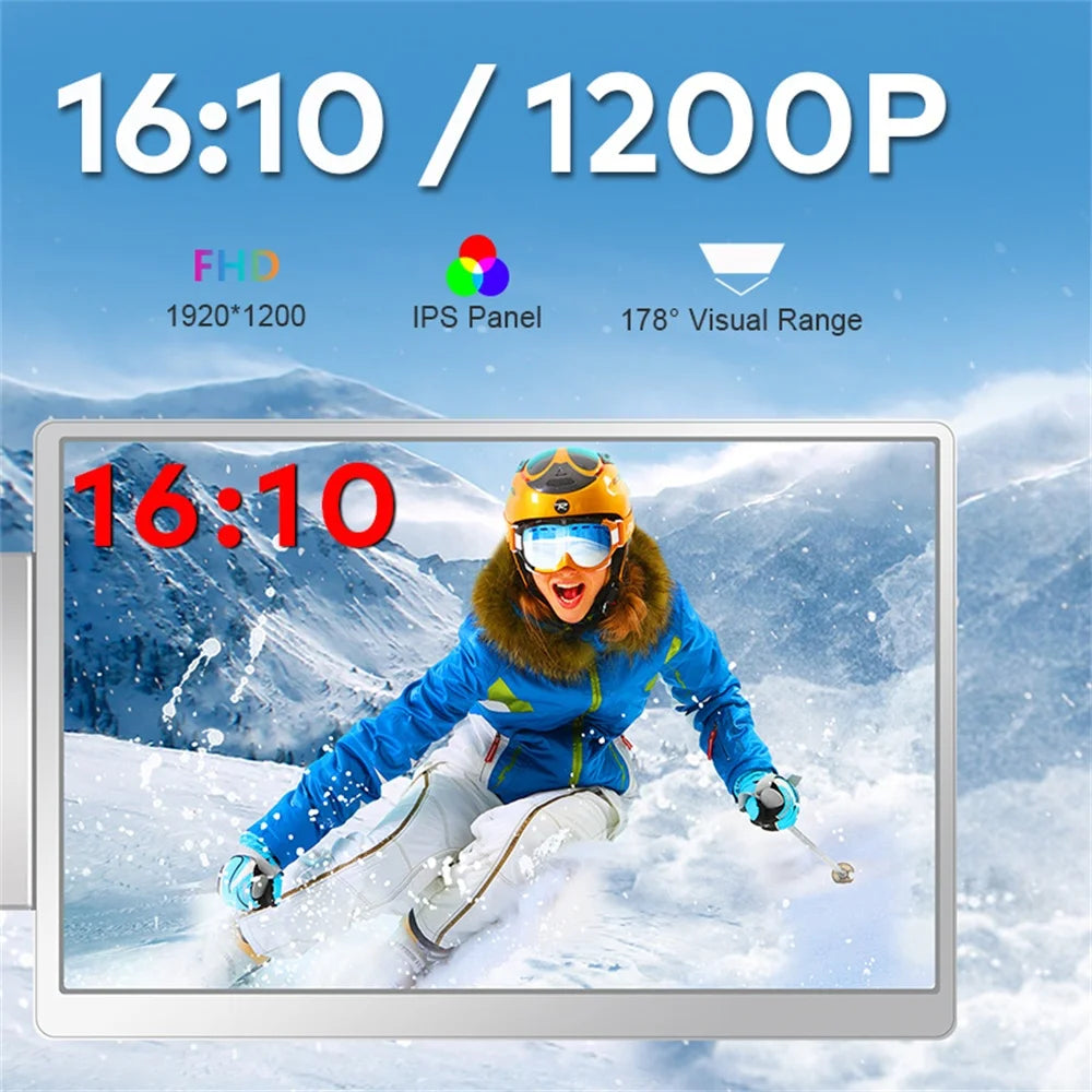 Extensor Doble Pantalla FHD IPS Gaming Portátil | Alta Definición 14 a 16 Pulgadas | Rospider