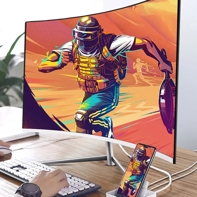 Monitor Curvo Gaming 24'' 100Hz MVA FHD 1080P | 3000R | HDMI VGA | 2ms | Protección Ocular | VESA