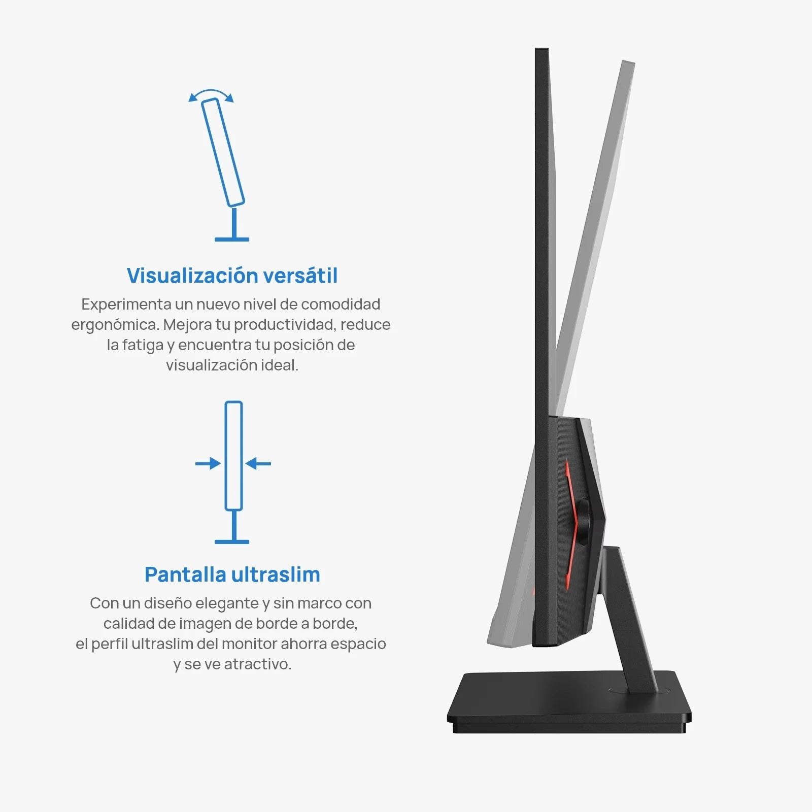 Monitor Triple Pantalla Portátil LCD FHD | Pantalla Secundaria para Portátil | 1 Solo Cable