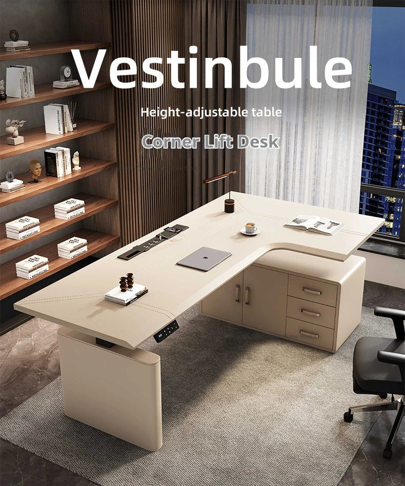 Mesa Escritorio Eléctrico Altura Ajustable | Estilo Nórdico de Lujo | Sala y Oficina | FYCD