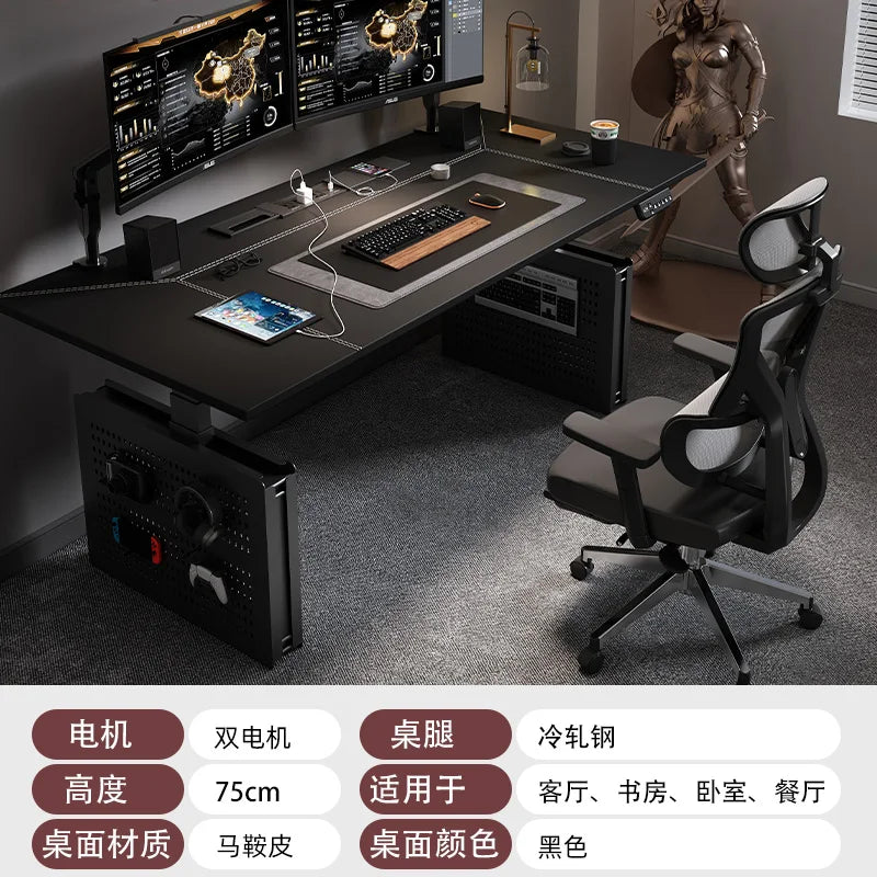 Mesa Escritorio Eléctrico Regulable en Altura | Diseño Moderno Khaki | Home Office y Gaming | FYCD
