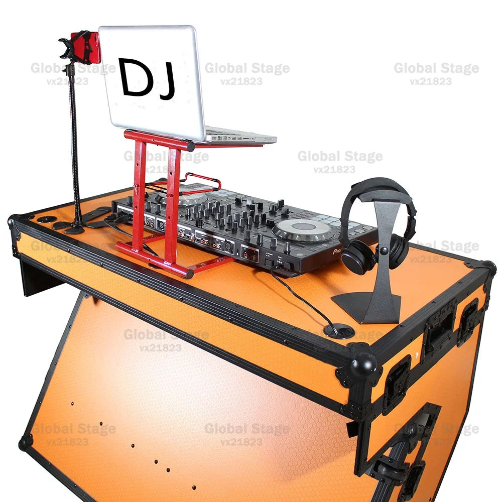 Mesa Coffin Table DJ Aluminio con Ruedas | Flight Case Profesional para Mezclador Pioneer | Varios Colores