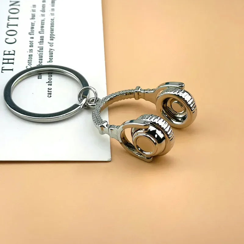 Llavero Colgante Auriculares Hip Hop Metal | Joyерía Música Punk | Regalo Unisex