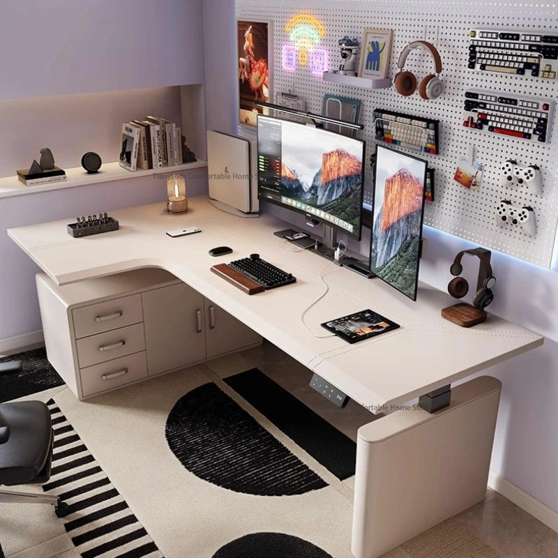 Mesa Escritorio Eléctrico Altura Ajustable | Estilo Nórdico de Lujo | Sala y Oficina | FYCD