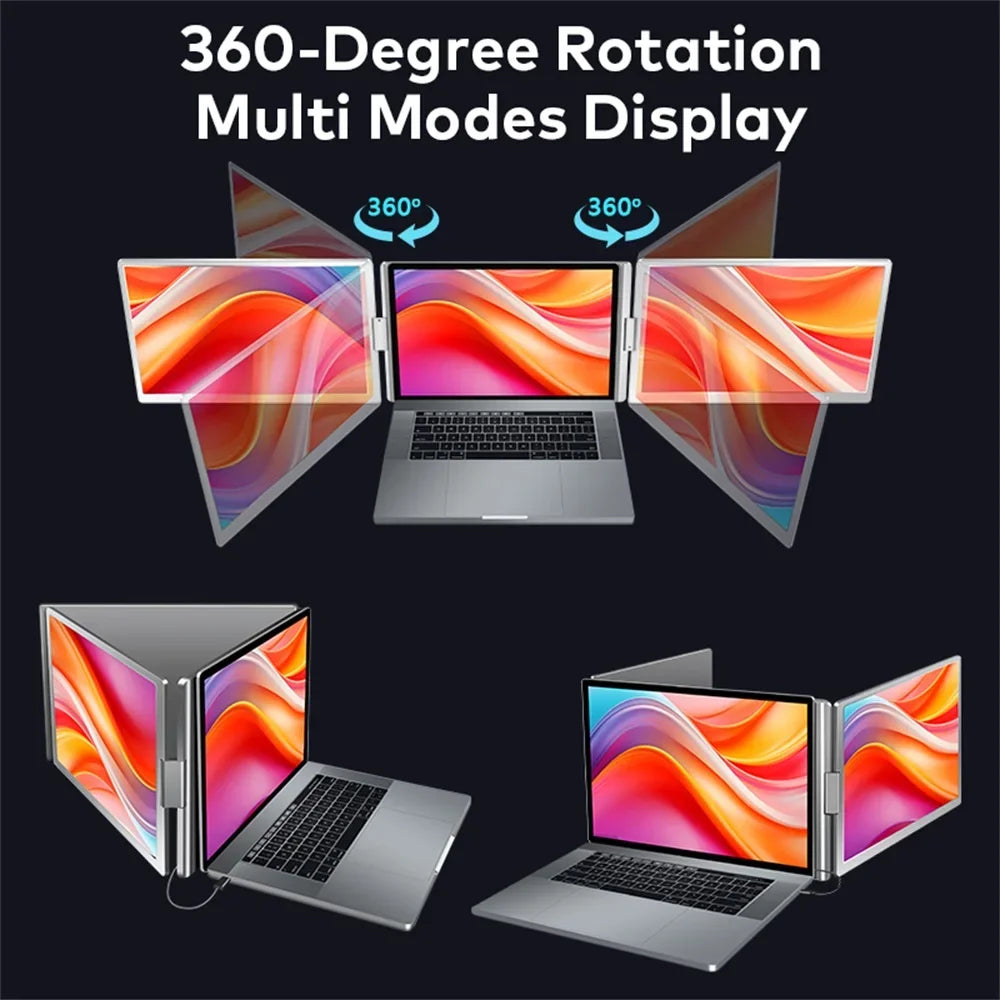 Extensor Doble Pantalla FHD IPS Gaming Portátil | Alta Definición 14 a 16 Pulgadas | Rospider