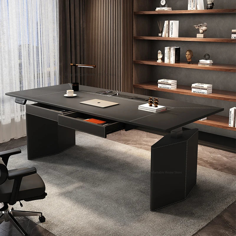 Mesa Escritorio Eléctrico Regulable en Altura | Diseño Moderno Khaki | Home Office y Gaming | FYCD