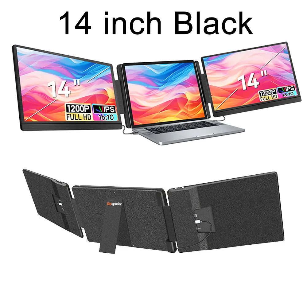 Extensor Doble Pantalla FHD IPS Gaming Portátil | Alta Definición 14 a 16 Pulgadas | Rospider