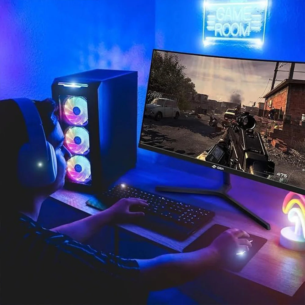 Monitor Gaming Curvo CRUA 24.5'' 120Hz FHD 1080P | FreeSync | Sin Marco | DisplayPort HDMI | VESA