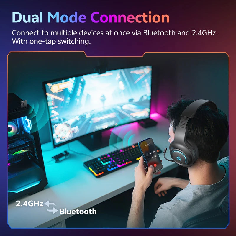 Auriculares Gaming V200 Sonido Envolvente 7.1 | Micrófono | LED | Compatible PC PS4 PS5 Xbox