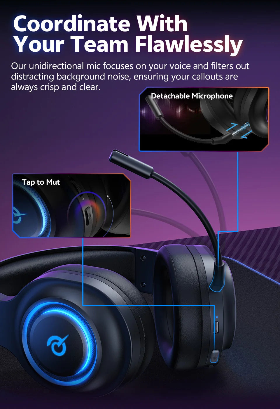 Auriculares Gaming V200 Sonido Envolvente 7.1 | Micrófono | LED | Compatible PC PS4 PS5 Xbox