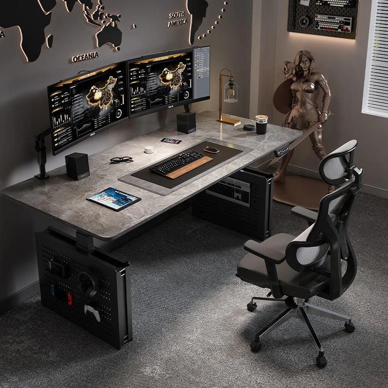 Mesa Escritorio Eléctrico Regulable en Altura | Diseño Moderno Khaki | Home Office y Gaming | FYCD
