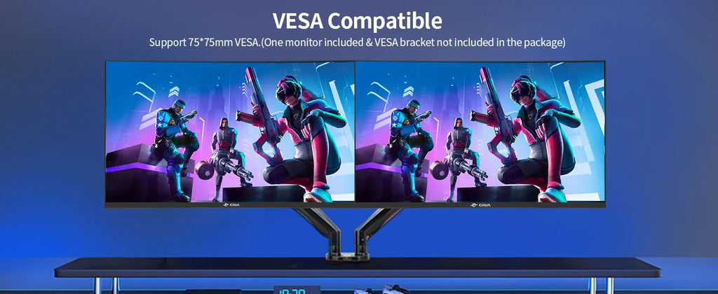 Monitor Gaming Curvo CRUA 24.5'' 120Hz FHD 1080P | FreeSync | Sin Marco | DisplayPort HDMI | VESA