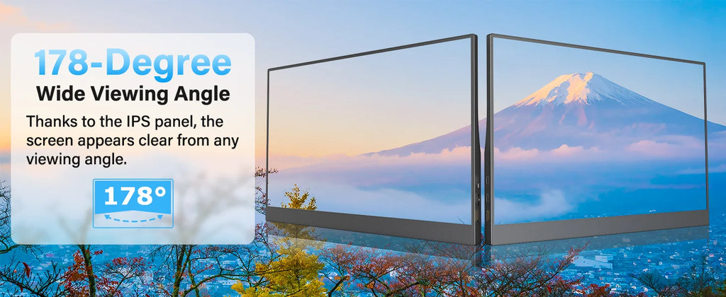 Monitor Portátil Amoudo 15.6'' FHD 1920x1080 IPS | USB-C | Mini HDMI | VESA | Soporte Penhole