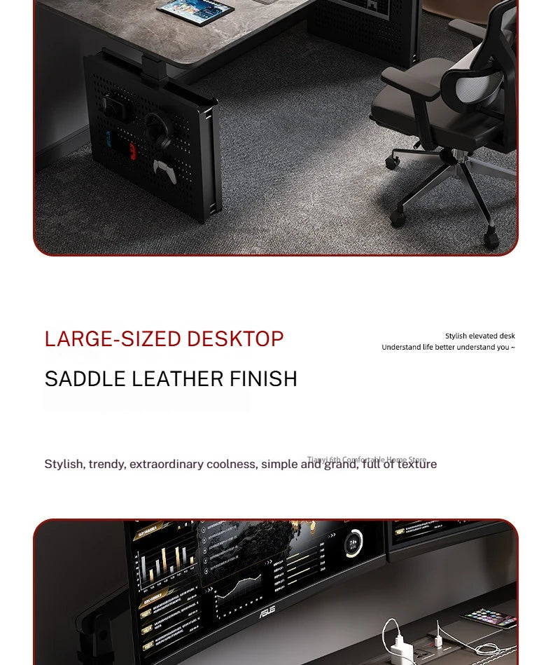 Mesa Escritorio Eléctrico Regulable en Altura | Diseño Moderno Khaki | Home Office y Gaming | FYCD
