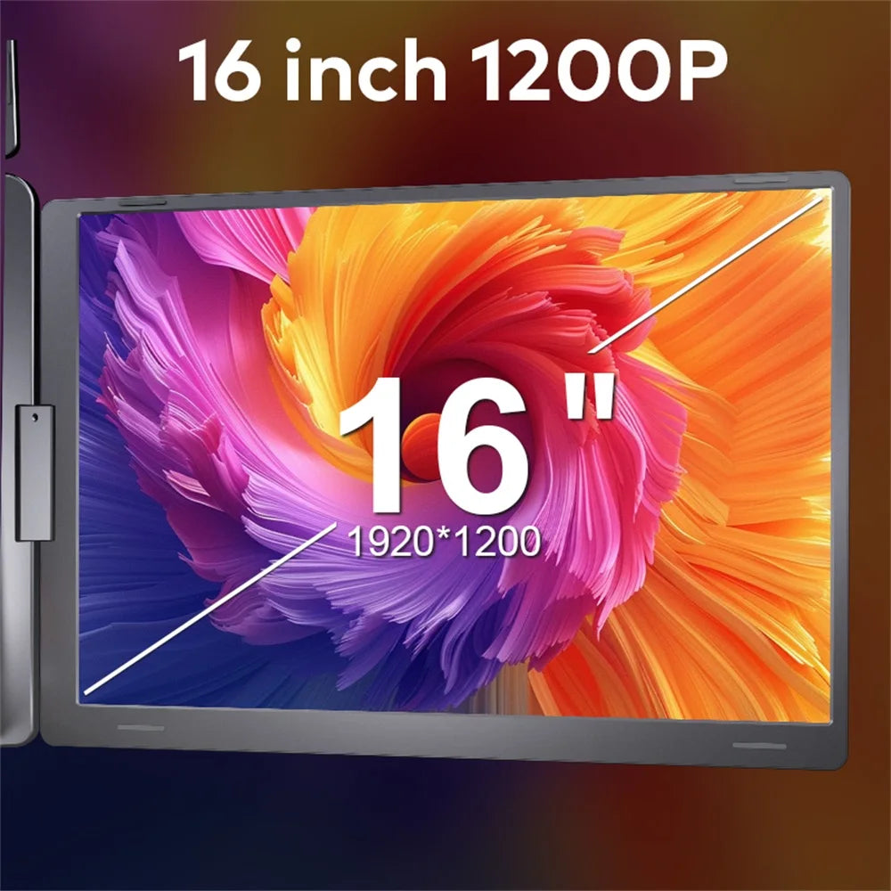Monitor Triple Pantalla Portátil LCD FHD Retroiluminado | Pantalla Secundaria para Portátil | 1 Cable | Extensor