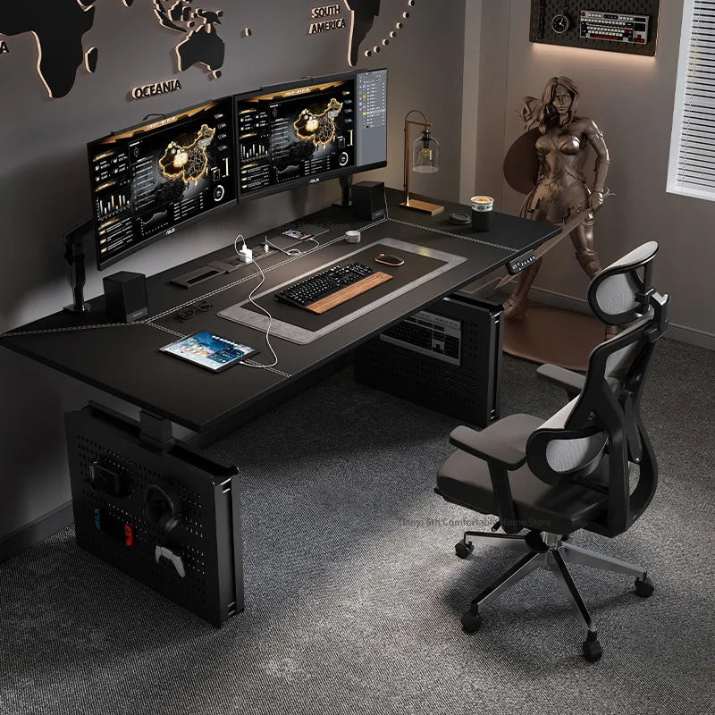 Mesa Escritorio Eléctrico Regulable en Altura | Diseño Moderno Khaki | Home Office y Gaming | FYCD
