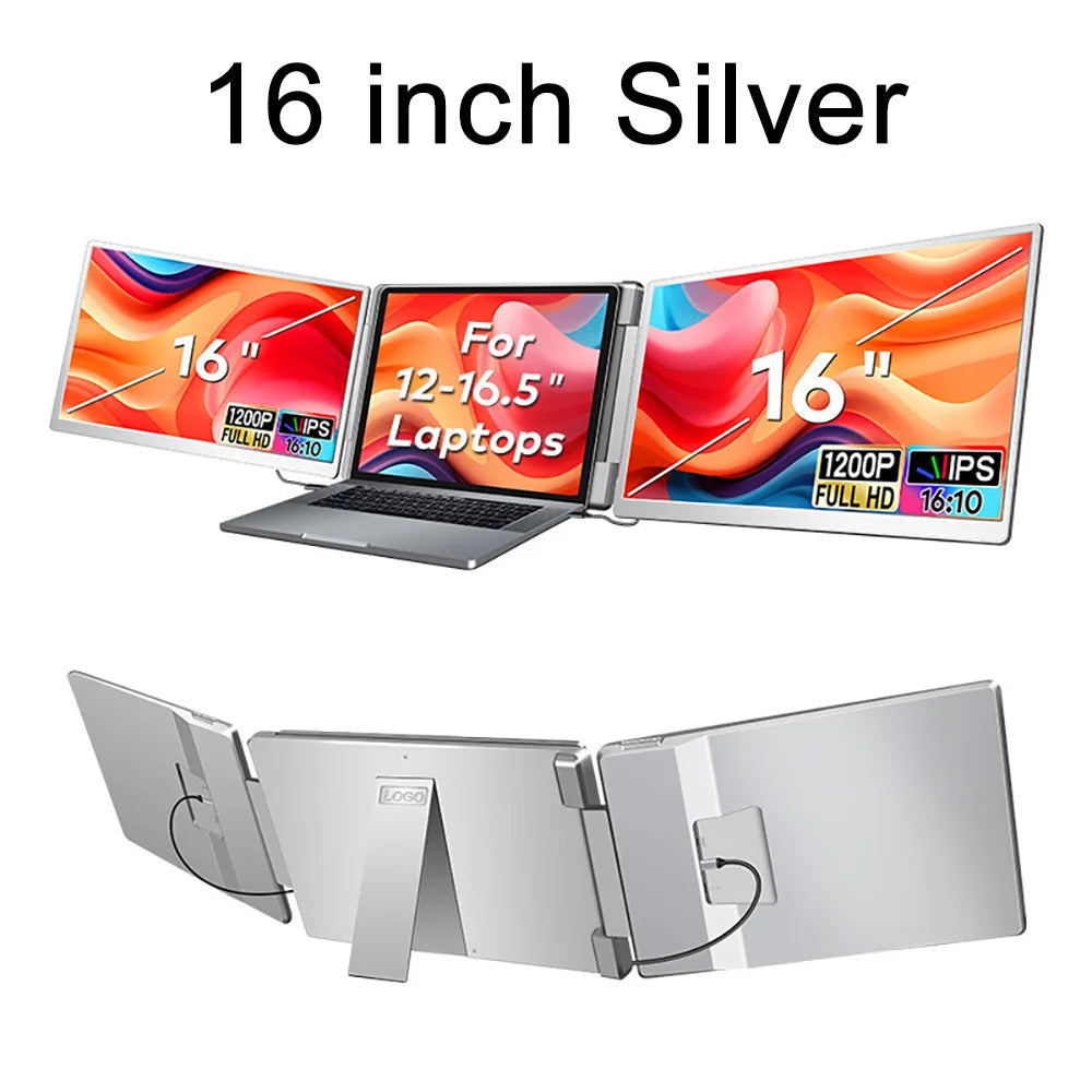 Extensor Doble Pantalla FHD IPS Gaming Portátil | Alta Definición 14 a 16 Pulgadas | Rospider