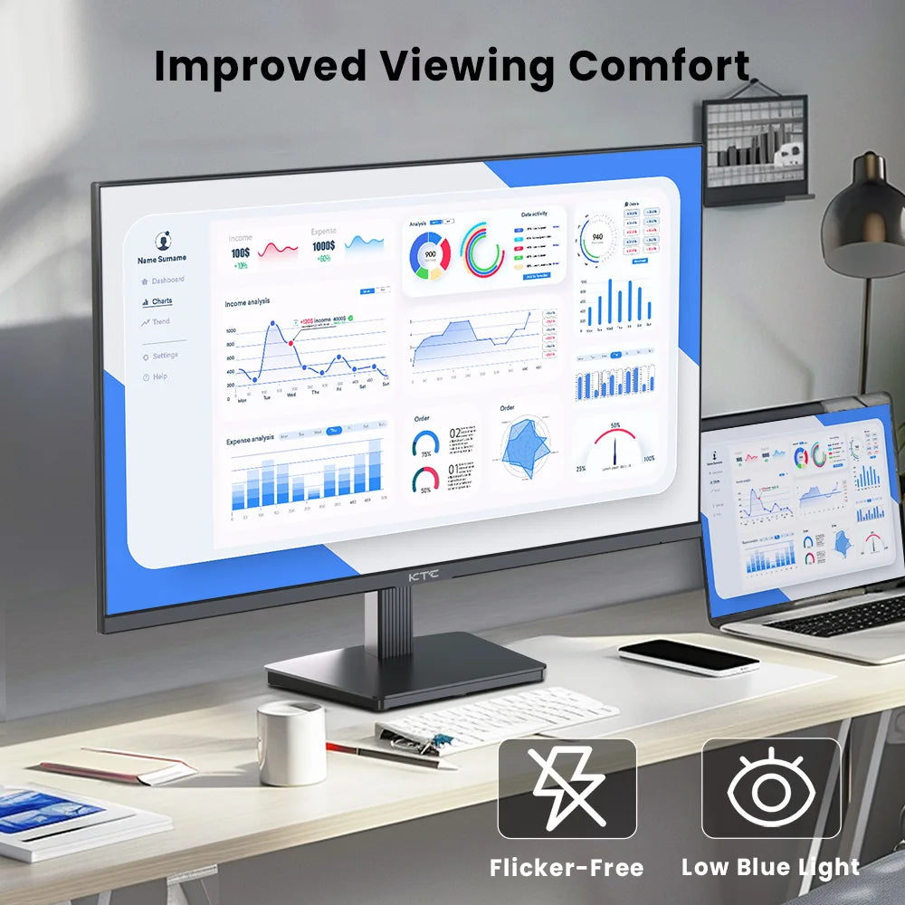 Monitor Gaming KTC H27T27 27'' QHD 2560x1440 IPS | 100Hz | HDR10 | 1ms | Luz Azul Baja