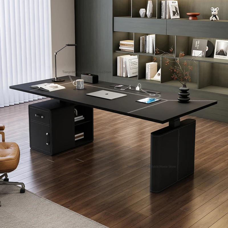 Mesa Escritorio Eléctrico Regulable en Altura | Diseño Moderno Khaki | Home Office y Gaming | FYCD