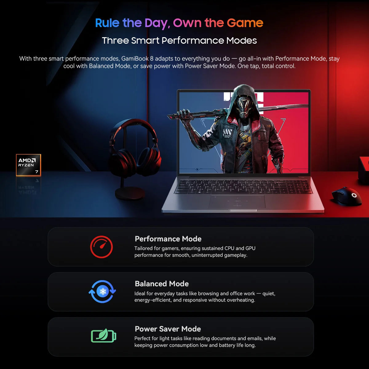 Portátil Gaming Blackview GamiBook 8 16'' | AMD Ryzen 7 7735HS | 16GB DDR5 | 512GB SSD | WiFi 6 | Windows 11 Pro
