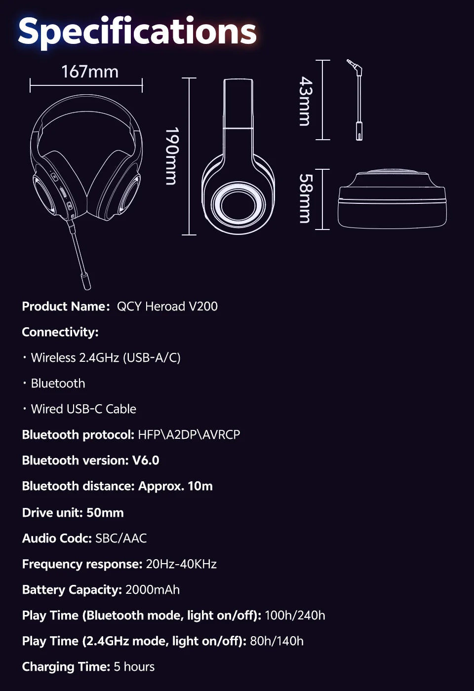 Auriculares Gaming V200 Sonido Envolvente 7.1 | Micrófono | LED | Compatible PC PS4 PS5 Xbox