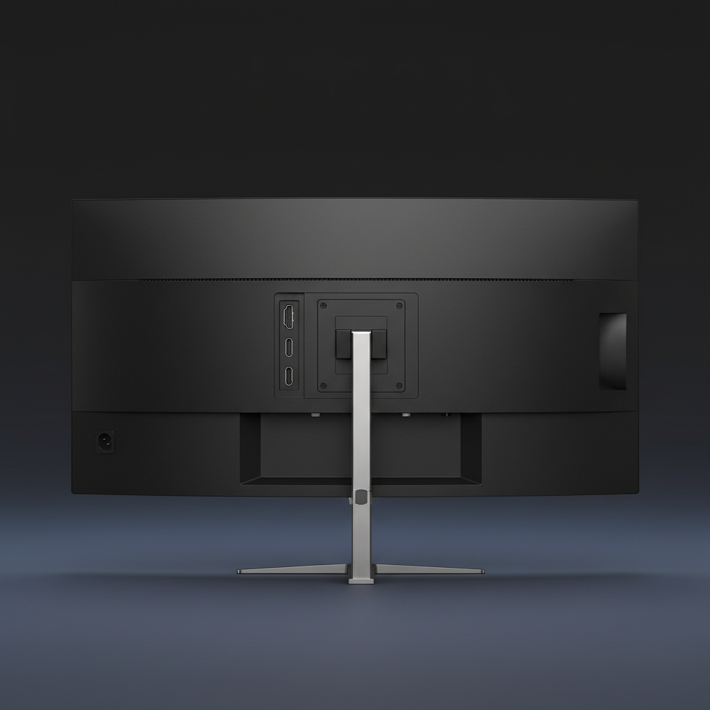 Monitor CRUA 24.5 vista trasera puertos DisplayPort HDMI VESA