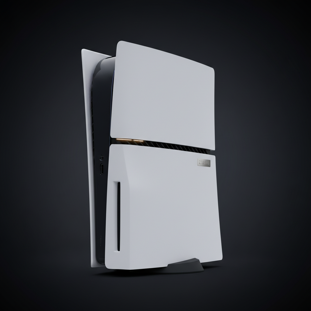 PlayStation 5 PRO vista lateral diseño premium
