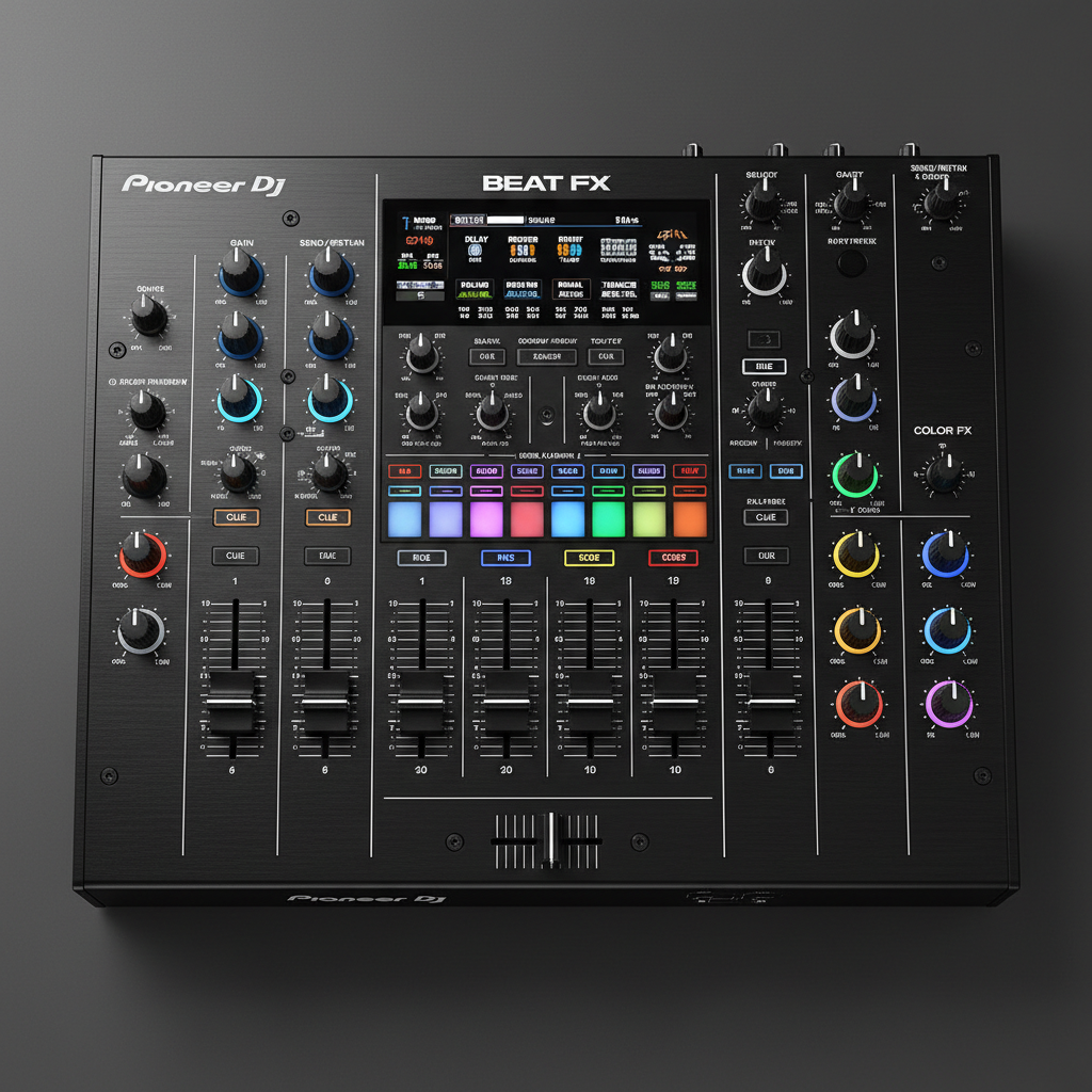 Pioneer DJM-A9 vista superior detalle canales