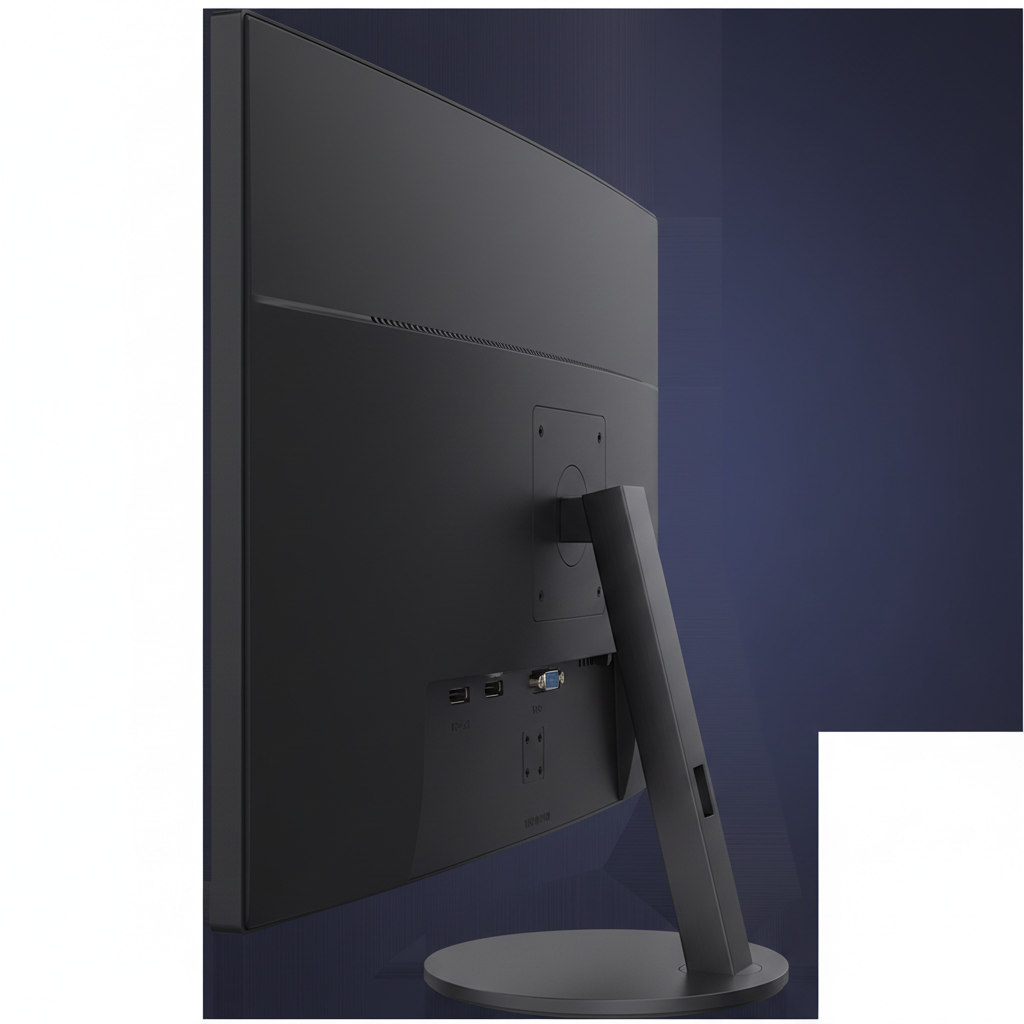 Monitor curvo 24 vista lateral curvatura 3000R HDMI VGA