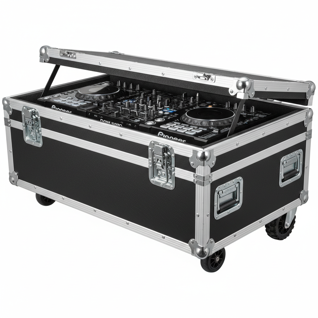 Flight case DJ Pioneer XDJ-1000MK2 cerrado fondo blanco