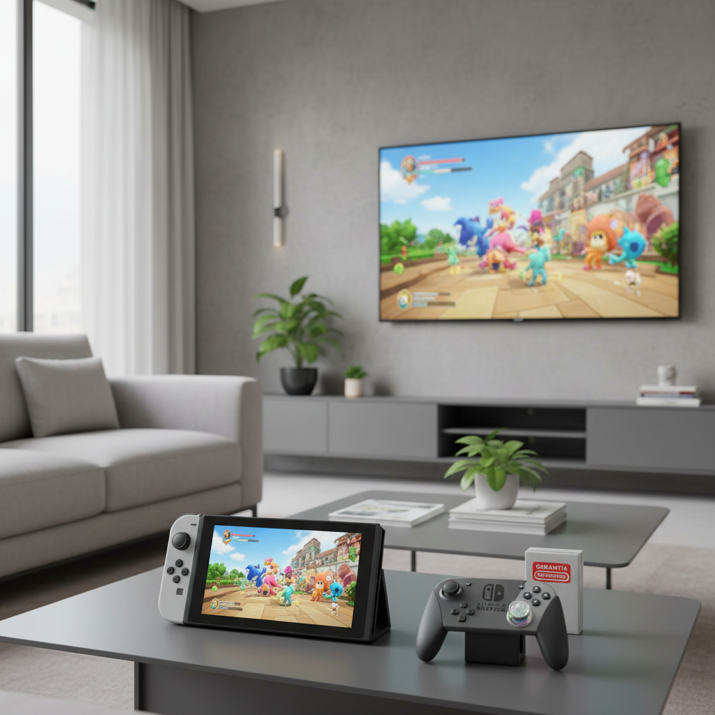 Nintendo Switch 2 modo sobremesa con dock y TV